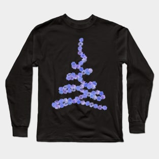 Blue and Purple Chicory Flowers Tree Long Sleeve T-Shirt